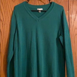 Emerald green vneck sweater